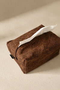 Studio Earth Brown Fabric Tissue Box Cover