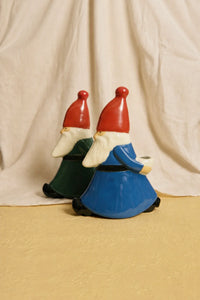 Winter March Painted Ceramic Candle Holder
