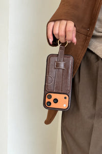 Metro Grip Espresso Leather-Look Wallet Phone Case