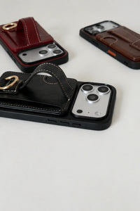 Metro Grip Espresso Leather-Look Wallet Phone Case
