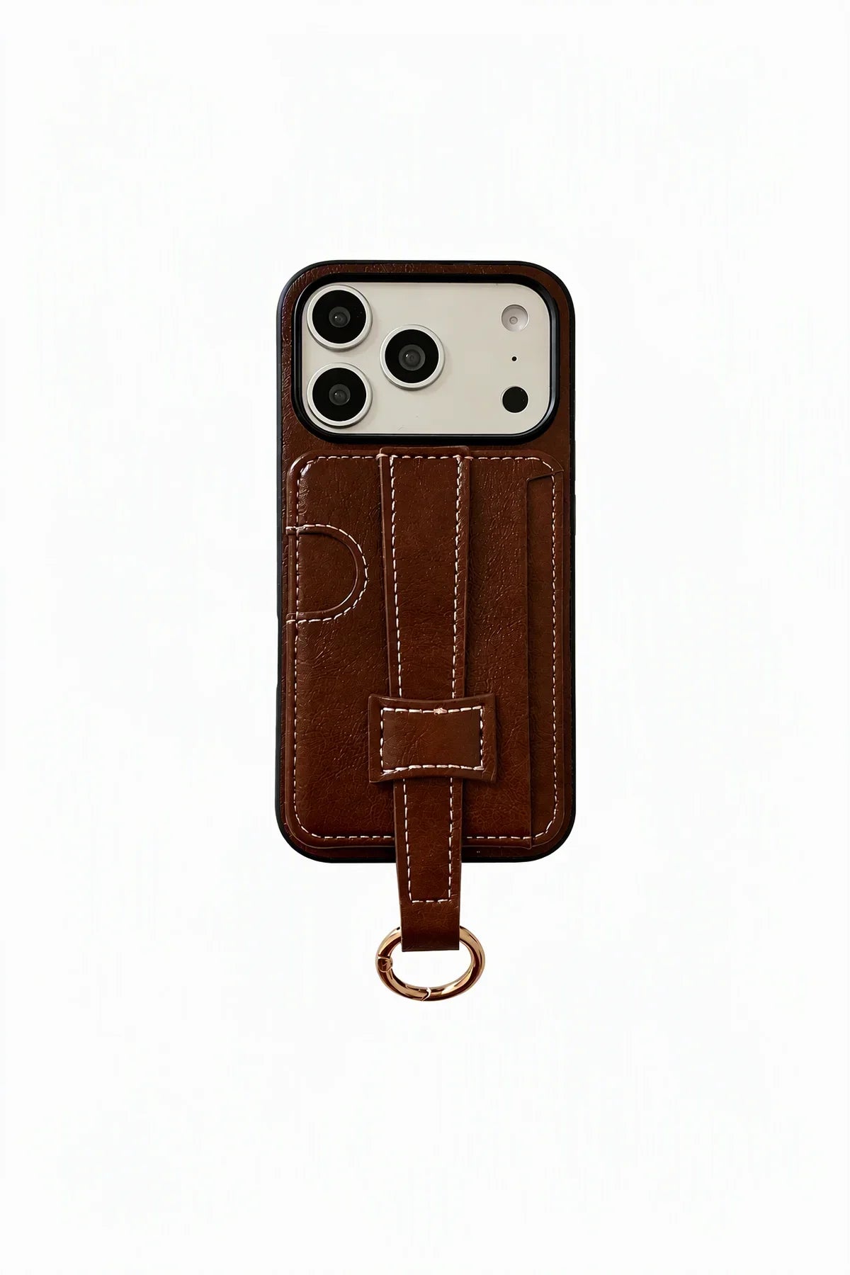Metro Grip Espresso Leather-Look Wallet Phone Case