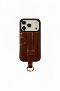 Metro Grip Espresso Leather-Look Wallet Phone Case