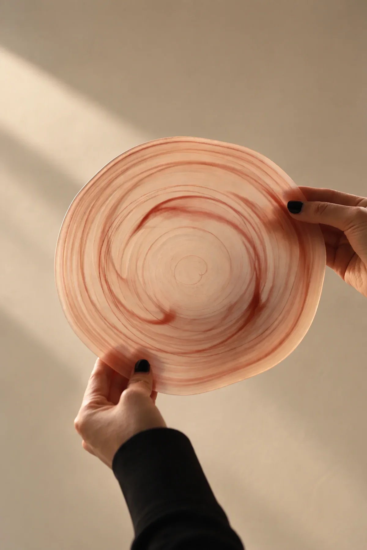 Soft Current Milky Glass Serving Bowl