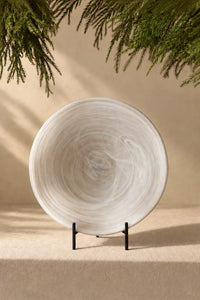 Soft Current Milky Glass Serving Bowl