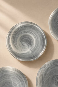 Soft Current Milky Glass Serving Bowl