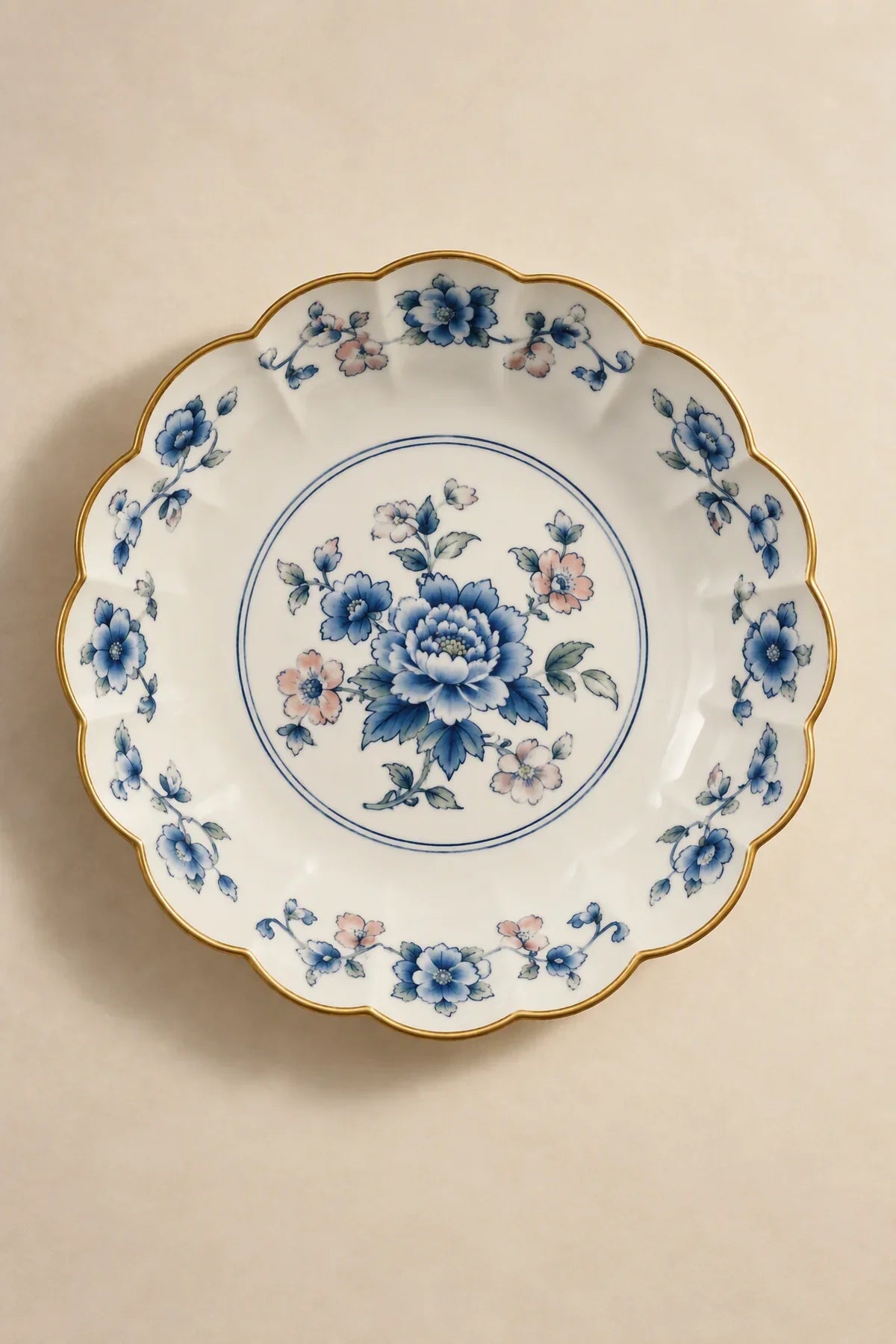 Soft Current Milky Glass Serving Bowl