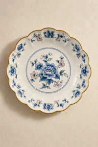 Soft Current Milky Glass Serving Bowl