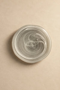 Soft Current Milky Glass Serving Bowl