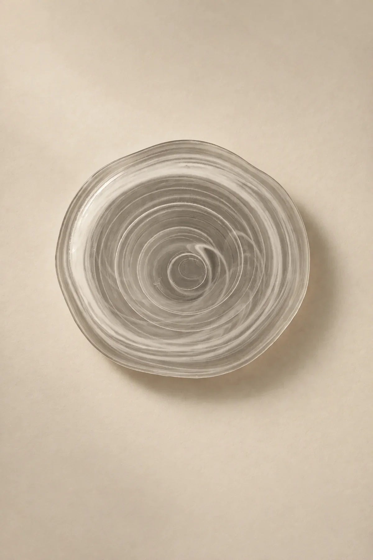 Soft Current Milky Glass Serving Bowl