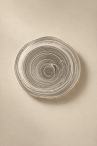 Soft Current Milky Glass Serving Bowl