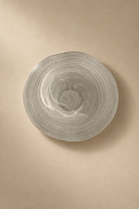 Soft Current Milky Glass Serving Bowl