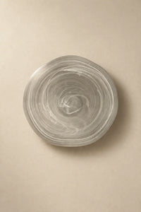 Soft Current Milky Glass Serving Bowl