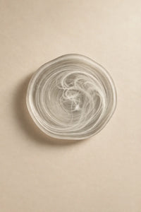 Soft Current Milky Glass Serving Bowl