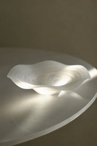 Soft Current Milky Glass Serving Bowl