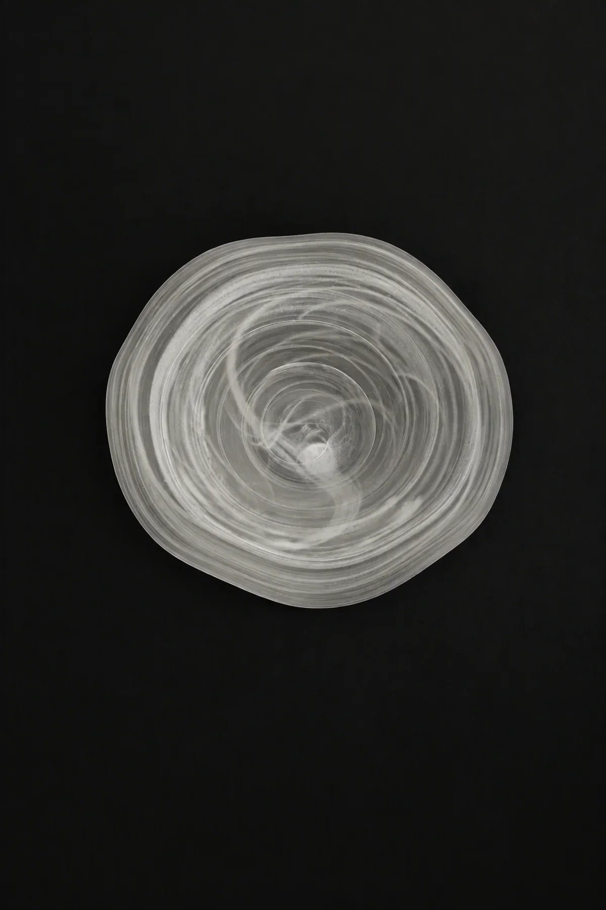 Soft Current Milky Glass Serving Bowl