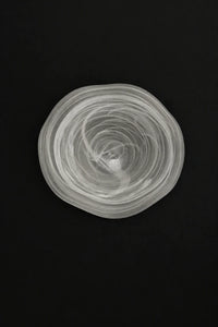 Soft Current Milky Glass Serving Bowl