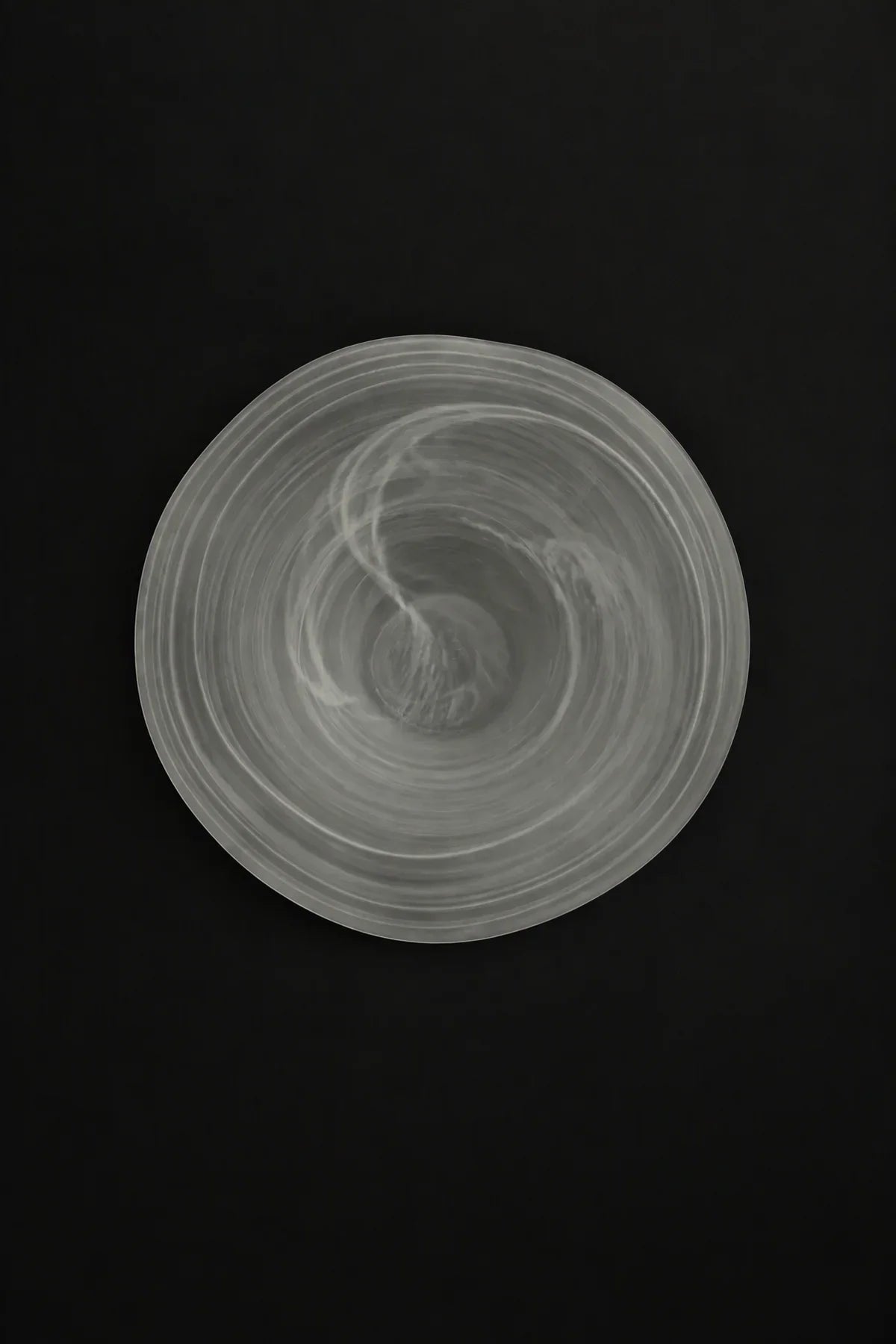 Soft Current Milky Glass Serving Bowl