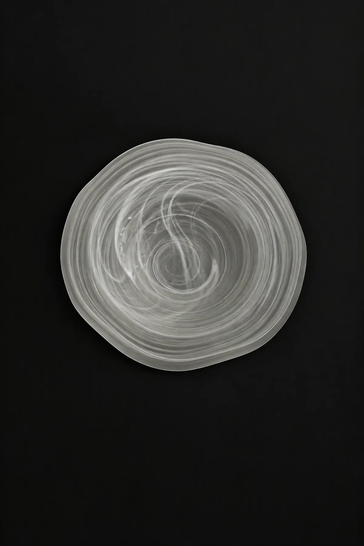 Soft Current Milky Glass Serving Bowl