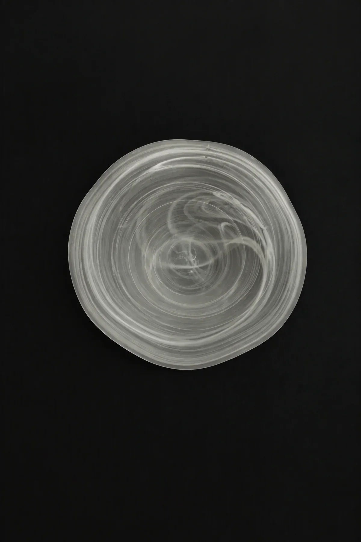 Soft Current Milky Glass Serving Bowl