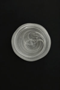 Soft Current Milky Glass Serving Bowl