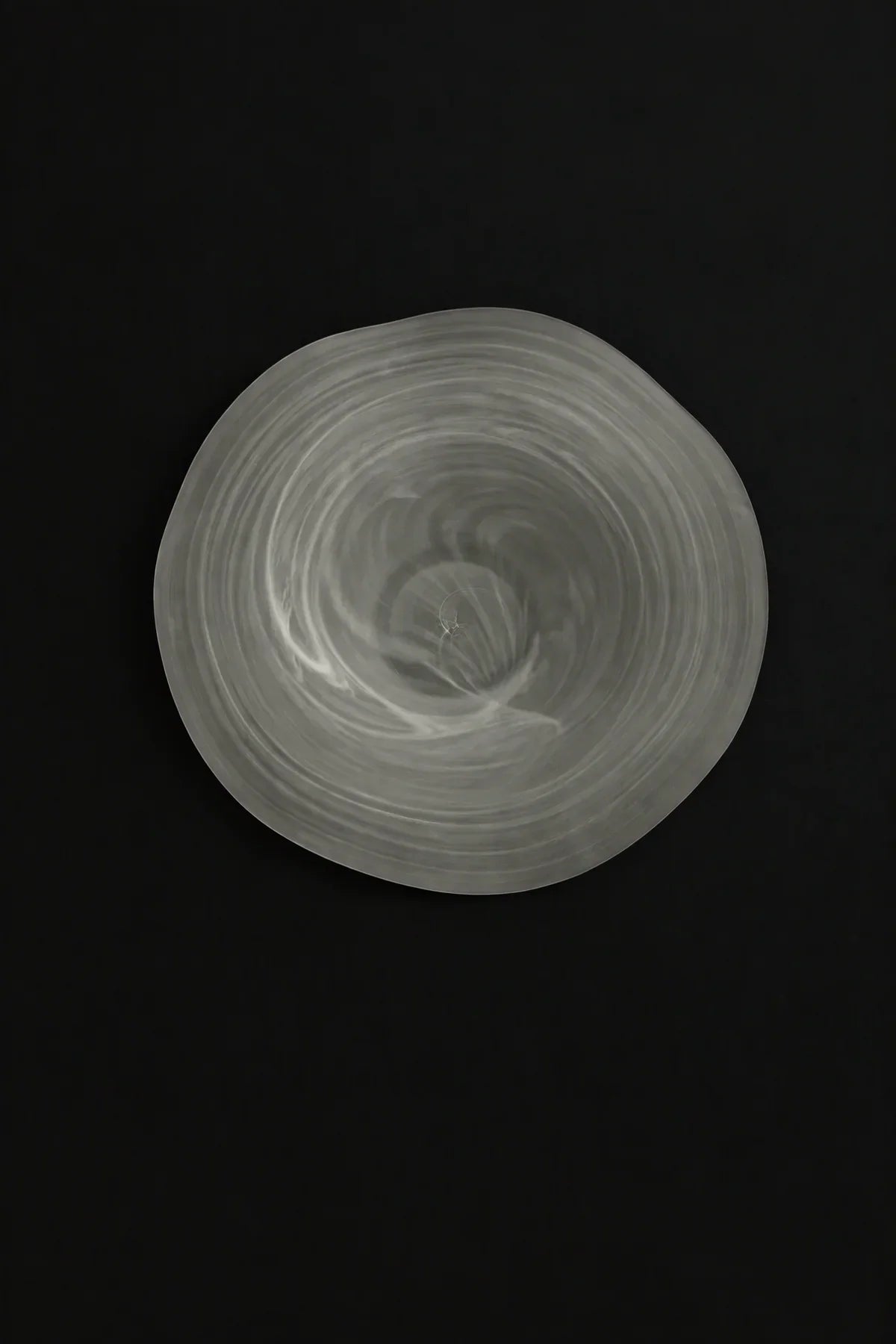 Soft Current Milky Glass Serving Bowl
