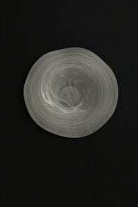Soft Current Milky Glass Serving Bowl