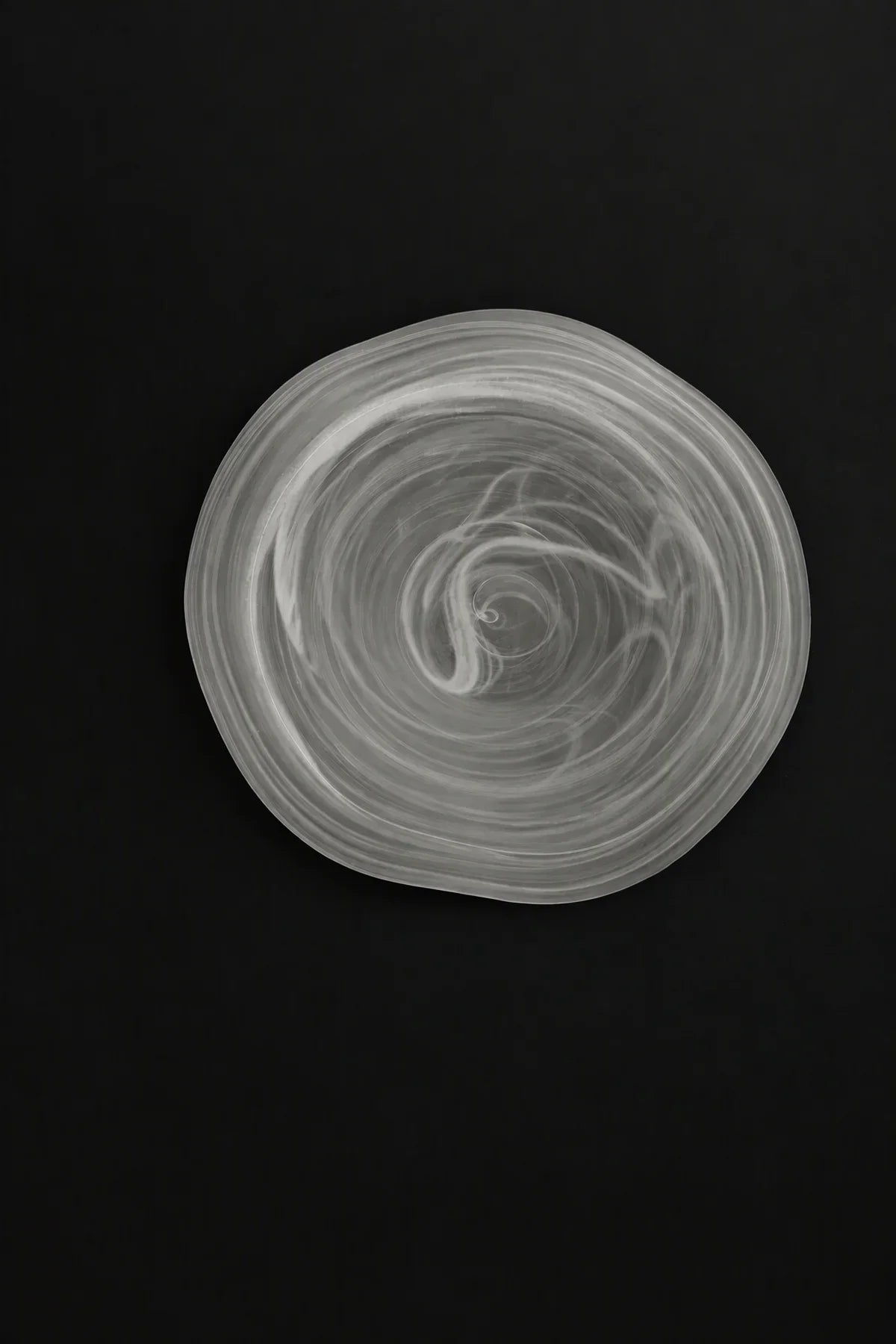 Soft Current Milky Glass Serving Bowl