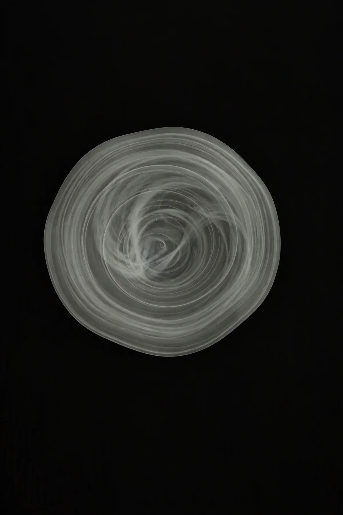 Soft Current Milky Glass Serving Bowl