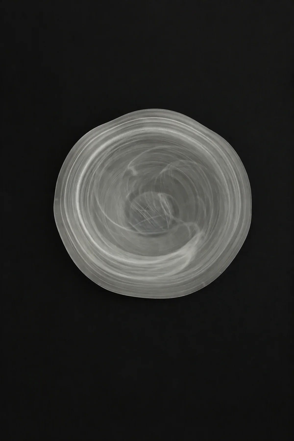 Soft Current Milky Glass Serving Bowl