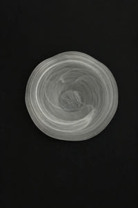 Soft Current Milky Glass Serving Bowl