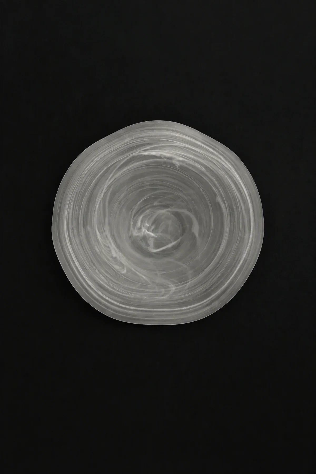 Soft Current Milky Glass Serving Bowl