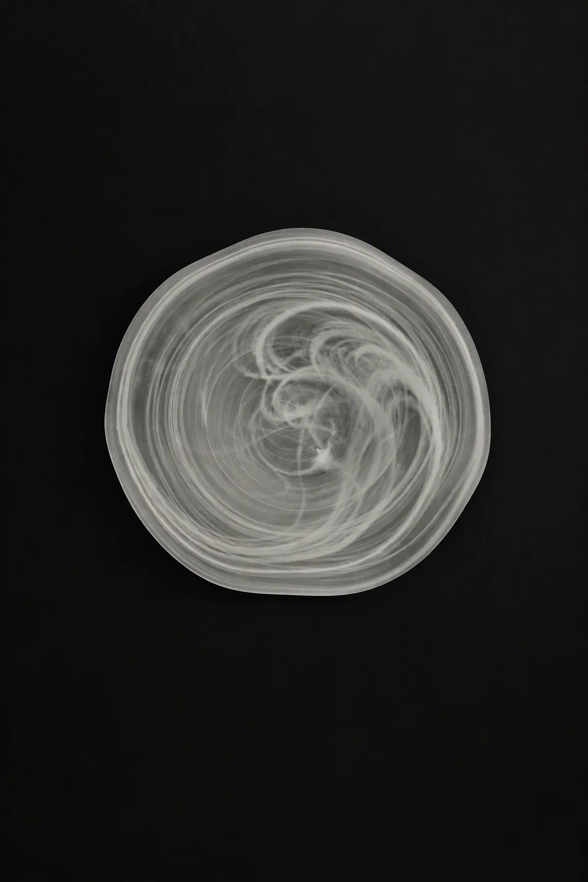 Soft Current Milky Glass Serving Bowl