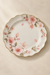 Soft Current Blush Glass Serving Bowl
