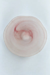 Soft Current Blush Glass Serving Bowl