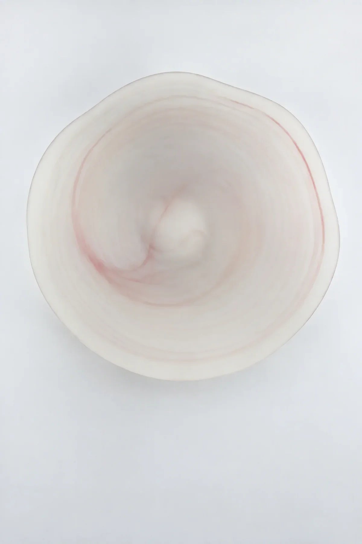 Soft Current Blush Glass Serving Bowl