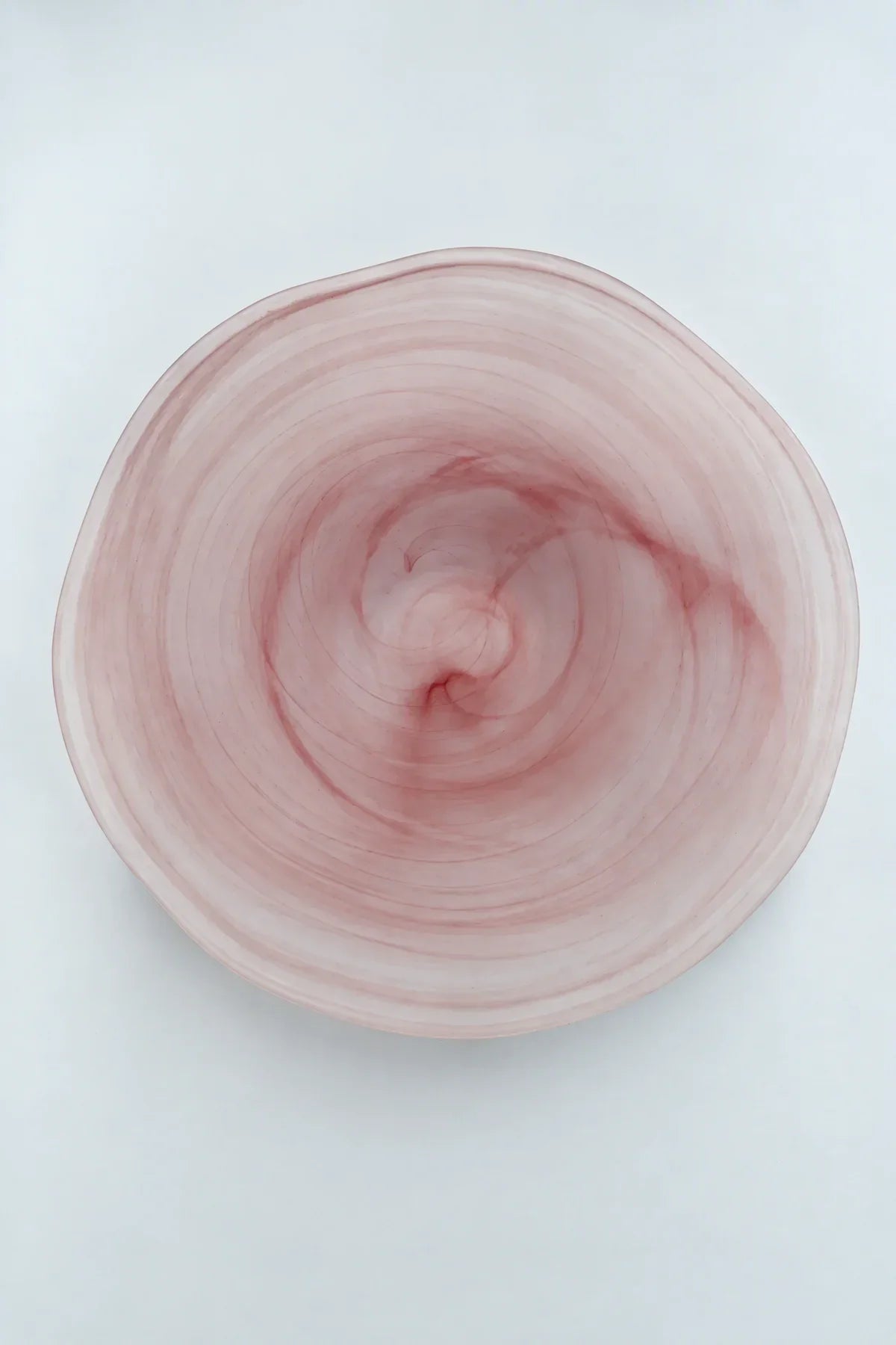 Soft Current Blush Glass Serving Bowl
