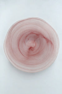 Soft Current Blush Glass Serving Bowl