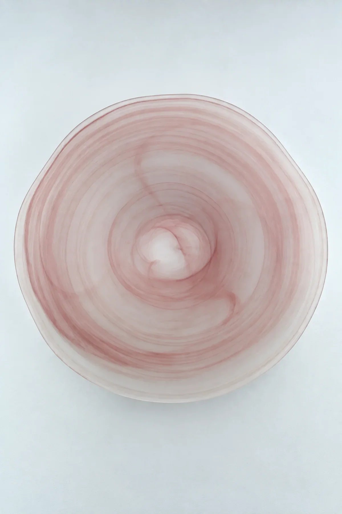 Soft Current Blush Glass Serving Bowl