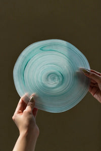 Tide Pool Pastel Glass Serving Bowl