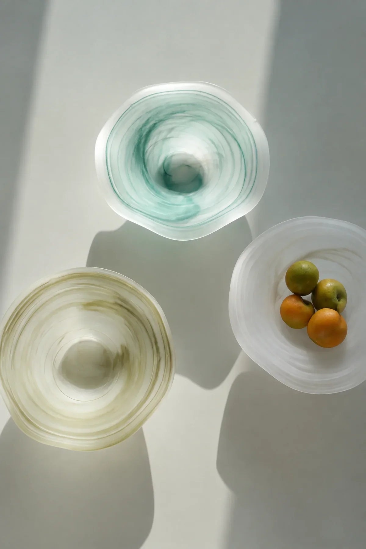Tide Pool Pastel Glass Serving Bowl