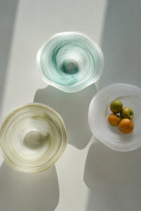Tide Pool Pastel Glass Serving Bowl