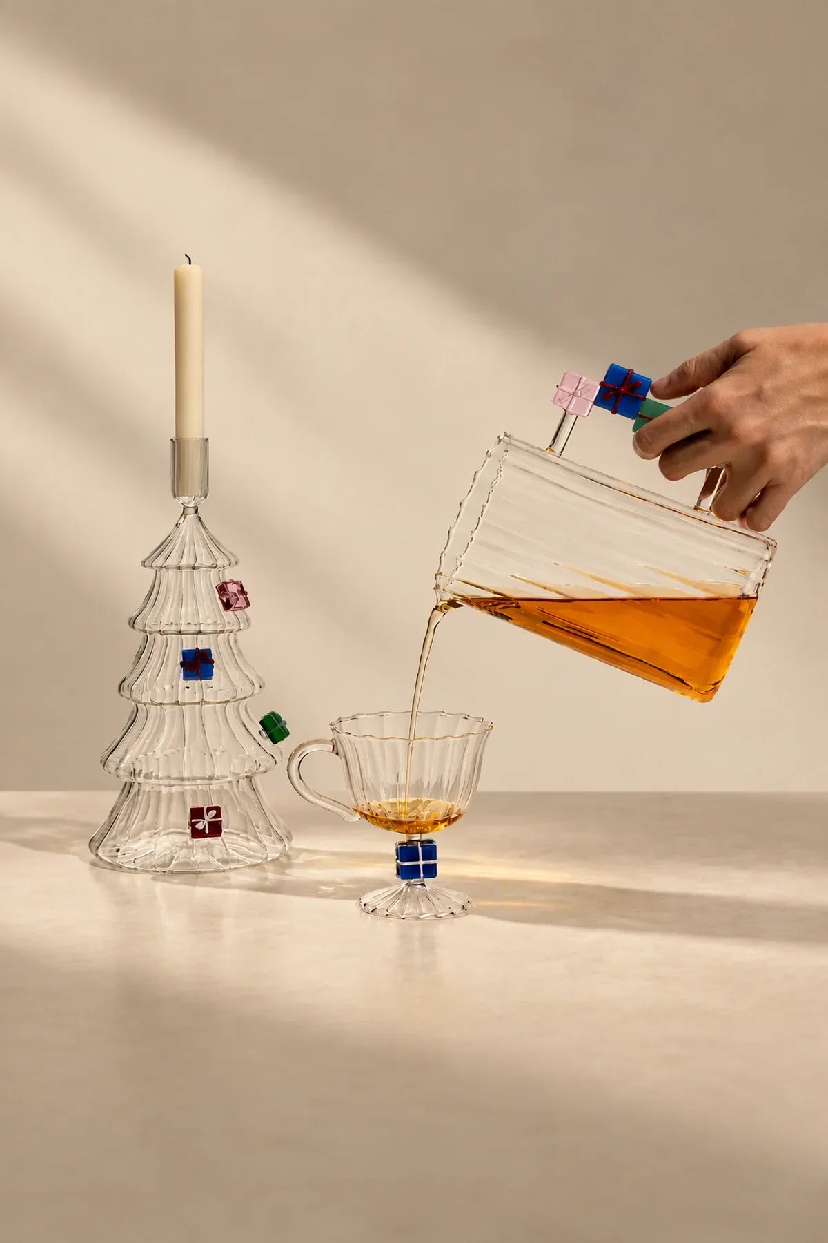Holiday Fable Clear Glass Tumbler