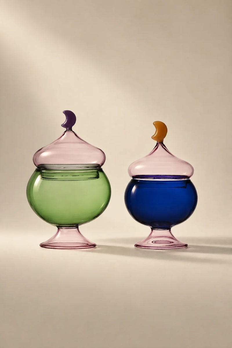 Garden Fable Tinted Glass Storage Vessel