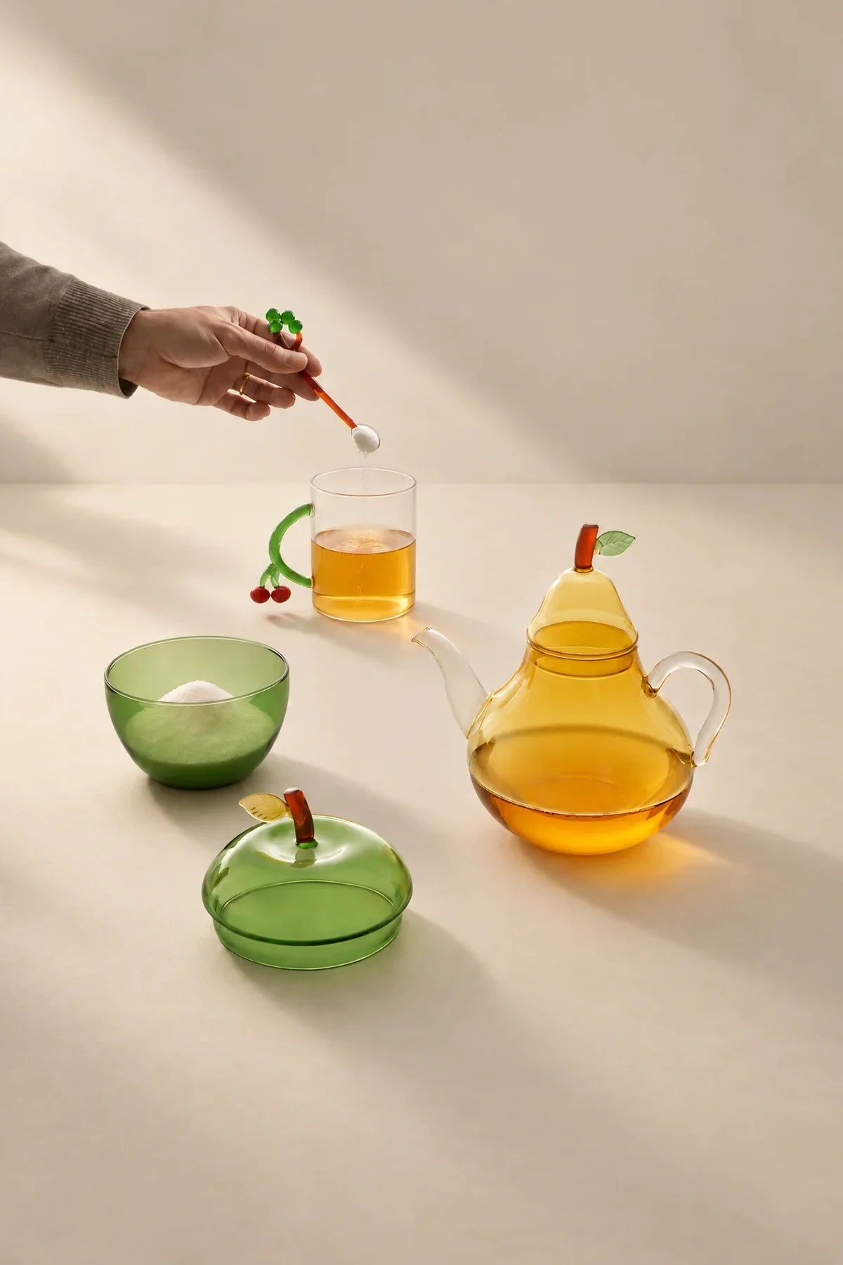 Garden Fable Tinted Glass Storage Vessel