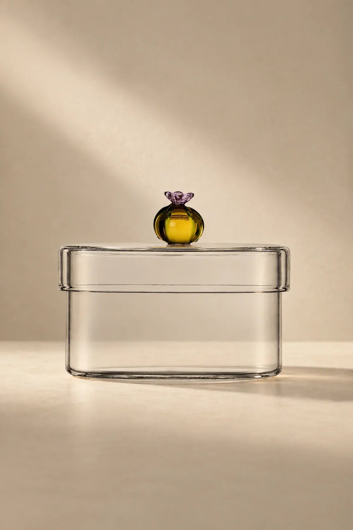 Garden Fable Tinted Glass Storage Vessel