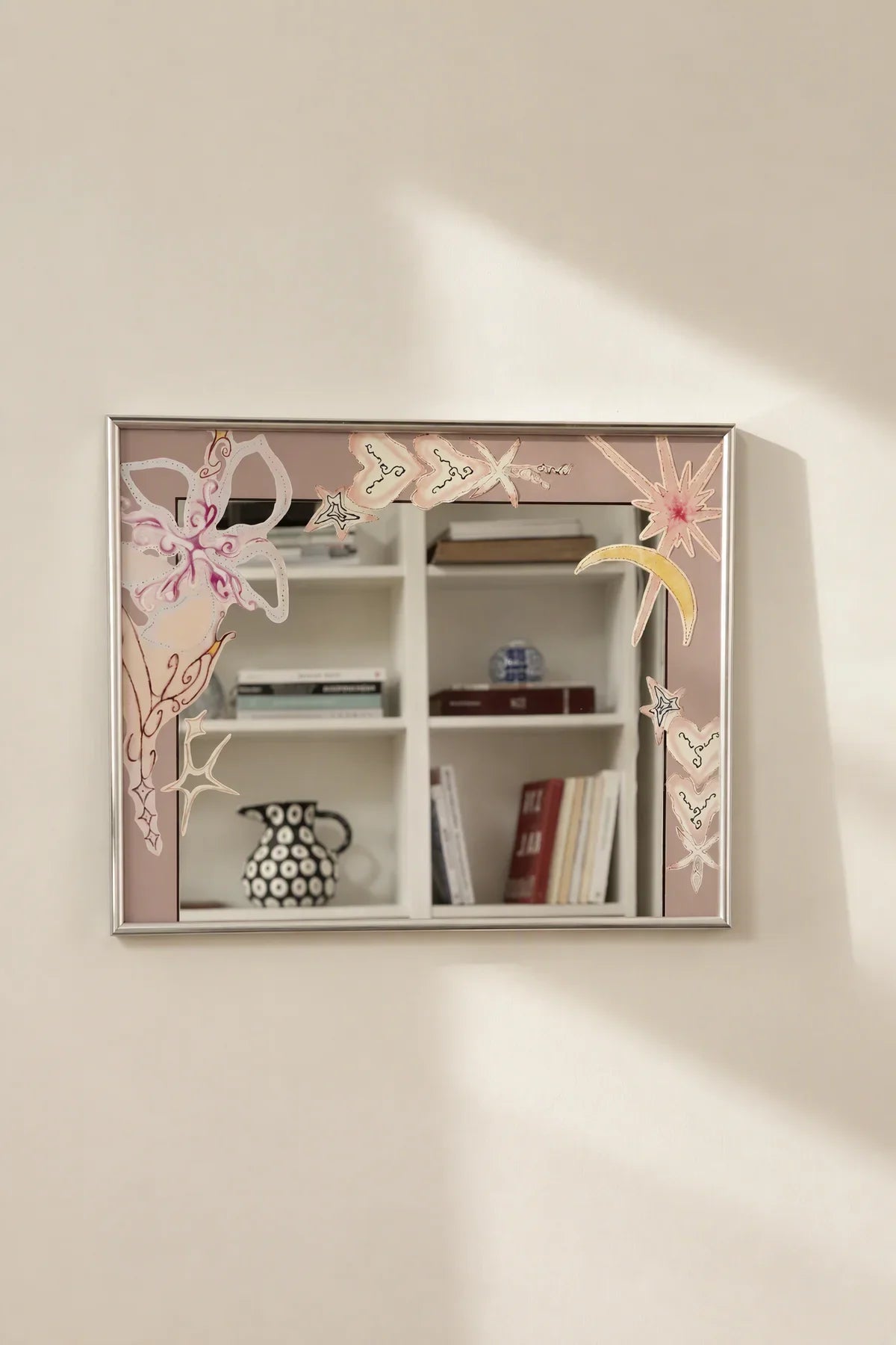 Stargazer Pink Metal-Trim Decorative Mirror
