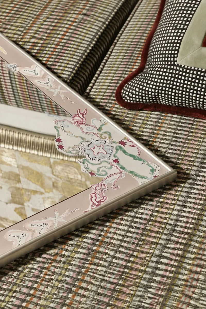 Stargazer Pink Metal-Trim Decorative Mirror