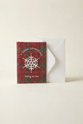 Winter Hearth Red-Green Fabric Greeting Card