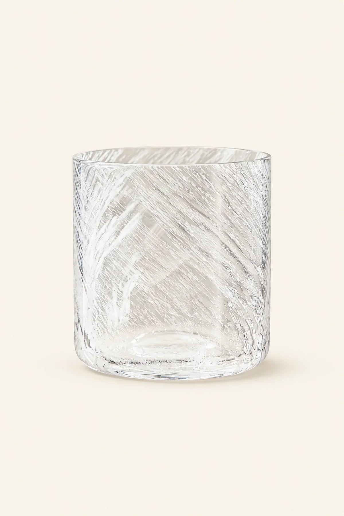Snowfall Hour White Glass Tumbler