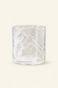 Snowfall Hour White Glass Tumbler